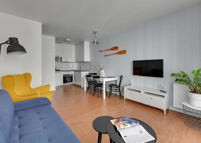 アパートホテル Nowa Motlawa Spa, Pool, Gym & Parking By Downtown グダニスク